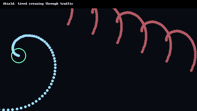 Shield used to cross dense traffic safely